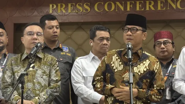 Menteri Desa dan Pembangunan Daerah Tertinggal (Mendes PDT) Yandri Susanto menghadiri Rapat Kerja Nasional (Rakernas) Asosiasi Kepala Desa Seluruh Indonesia (AKSI) di Kompleks Parlemen, Senayan, Jakarta, Rabu (9/9/2026).
