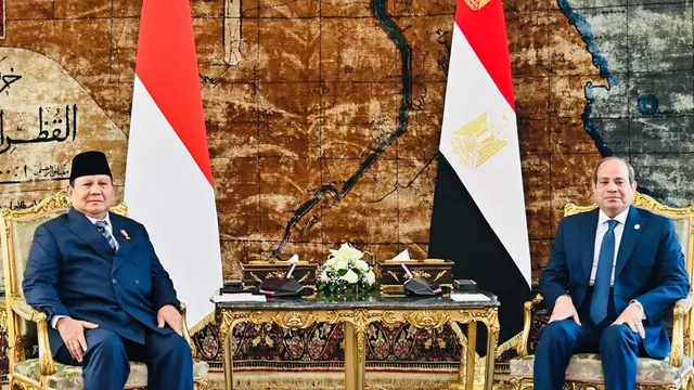 Presiden Prabowo Subianto melakukan pertemuan empat mata dengan Presiden Mesir, Abdel Fattah El-Sisi