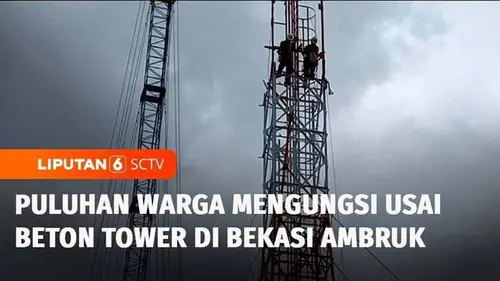 VIDEO: Beton Tower di Bekasi Ambruk Tewaskan Satu Pekerja, 46 Warga Terdampak Masih Mengungsi