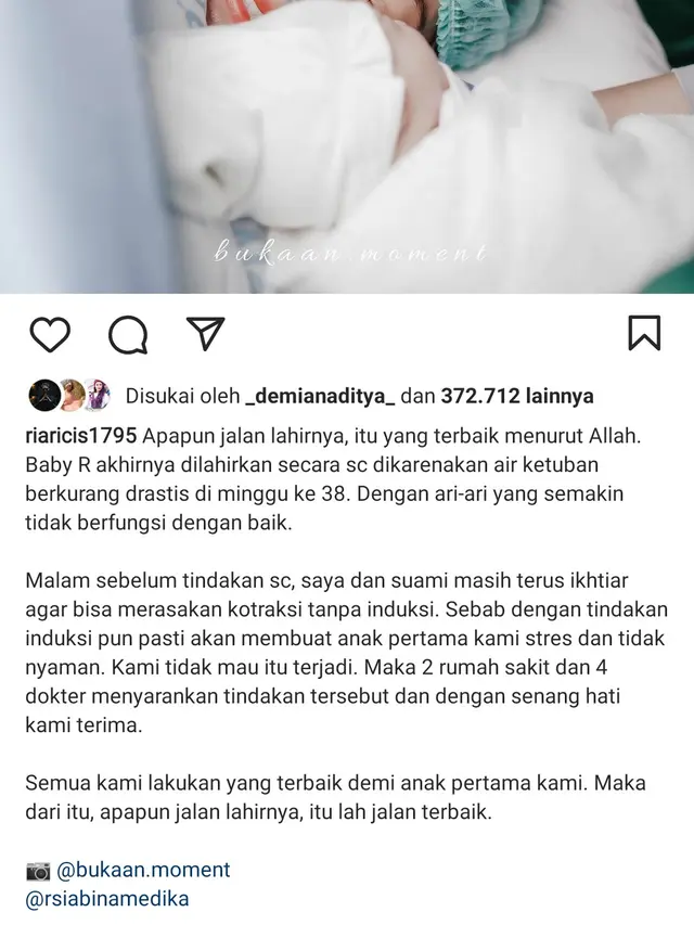 Ria Ricis Ceritakan Proses Melahirkan