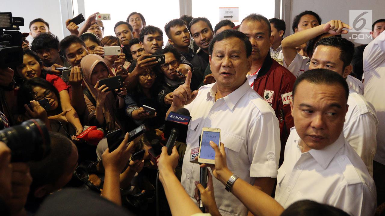 Salam Prabowo Subianto Saat Hadiri Rakernas Gerindra