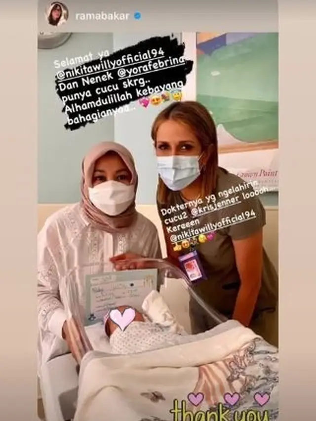 6 Momen Orang Tua Nikita Willy Gendong Baby Izz, Cucu Pertama