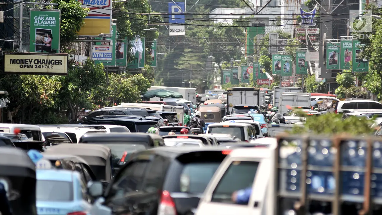 Pemandangan Kemacetan Uji Coba SSA di Jalan H Agus Salim