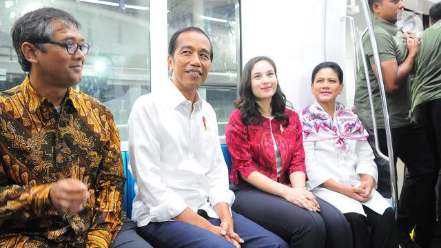 Jokowi Naik MRT Bersama Chelsea Islan dan Disabilitas