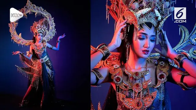 Ratu Vashti  sedang bertarung dalam ajang Miss Earth 2018.  Ia mengikuti sesi pemotretan dengan bikini memiliki desain two pieces di Filipina.