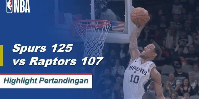 Cuplikan Hasil Pertandingan NBA : Spurs 125 Vs Raptors 107