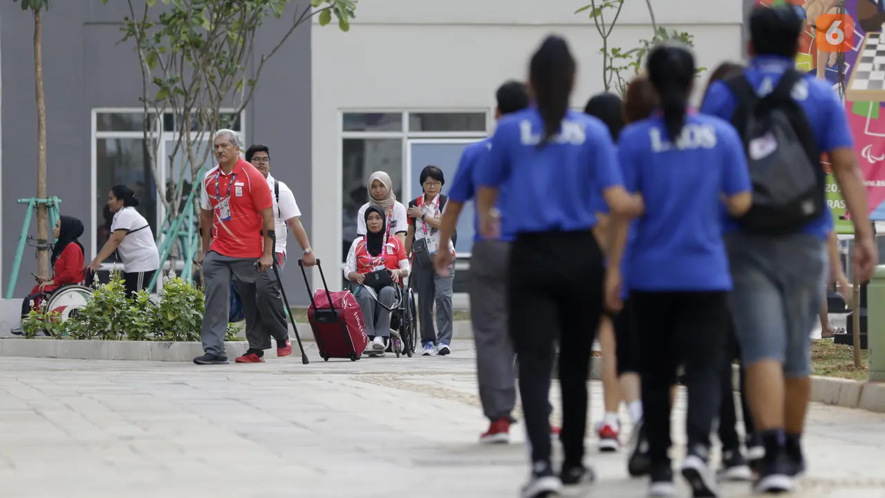 Kegiatan Atlet Asian Para Games 2018 di Wisma Atlet Kemayoran