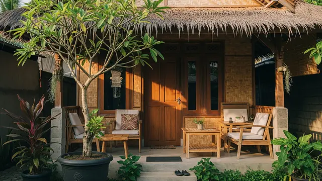 9 Model Rumah Teras Mini dan Pohon Pot Besar, Hunian Asri di Lahan Terbatas
