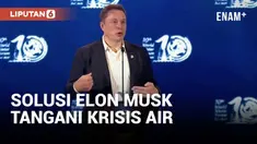 Elon Musk mengatakan di Forum Air Dunia di Bali bahwa solusi untuk krisis air dunia adalah desalinasi. Musk menyatakan bahwa proses desalinasi lebih murah dari yang diperkirakan dan akan menyediakan air bersih yang dibutuhkan dunia.