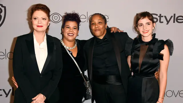 Aktor Susan Sarandon, aktivis Rosa Clemente, Marai Larasi, dan aktor Emma Watson
