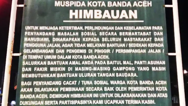 Imbauan tidak memberi sumbangan