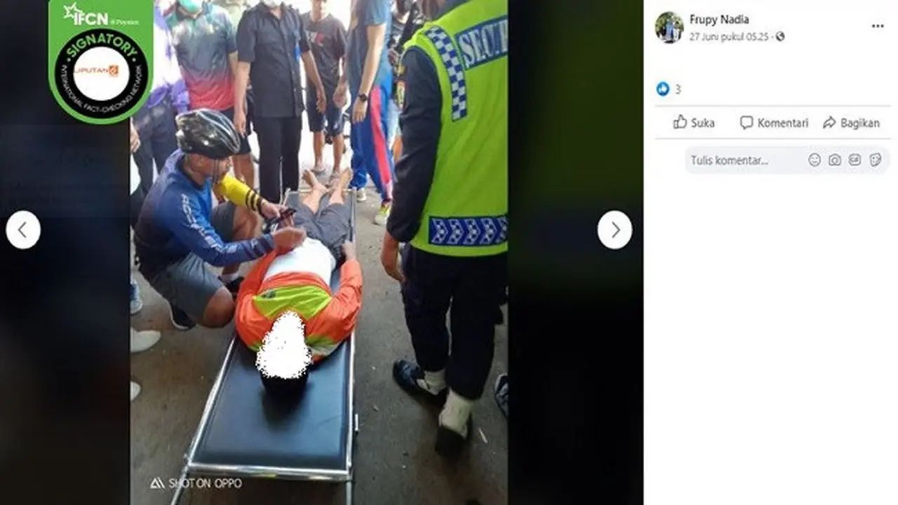Gambar Tangkapan Layar Kabar Tentang Pesepeda Meninggal Dunia