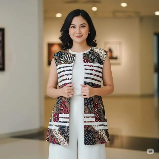 Outer Tanpa Lengan Modern
