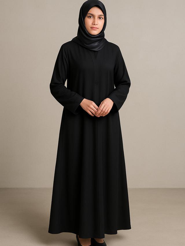 12 Model Busana Muslimah 1 Warna yang Lagi Tren di 2025, Tampilan ...