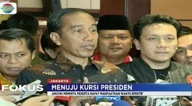 Di hadapan para kader kepala daerah dan DPRD, Jokowi meminta mereka memanfaatkan sisa waktu secara efektif.