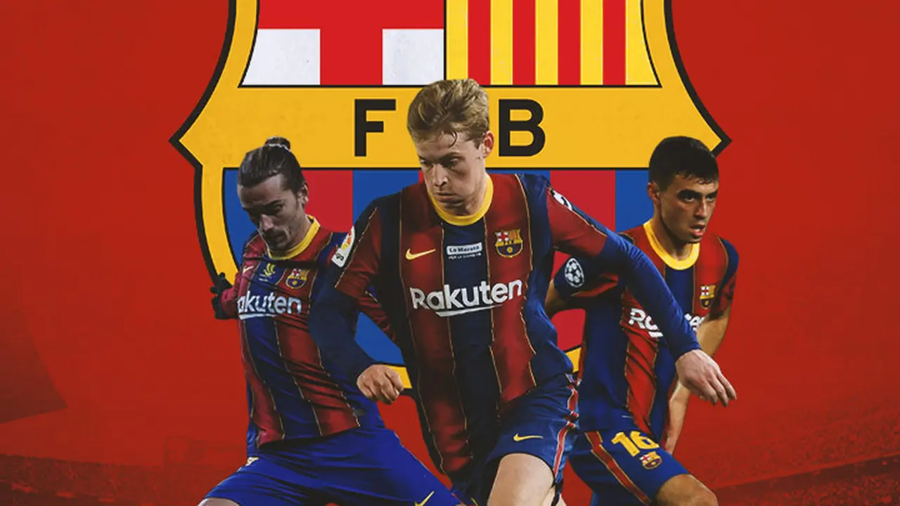 Barcelona - Antoine Griezmann, Frenkie de Jong, Pedri