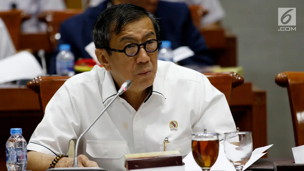 Menkumham Raker dengan DPR Bahas RKAKL dan RKP Tahun 2020