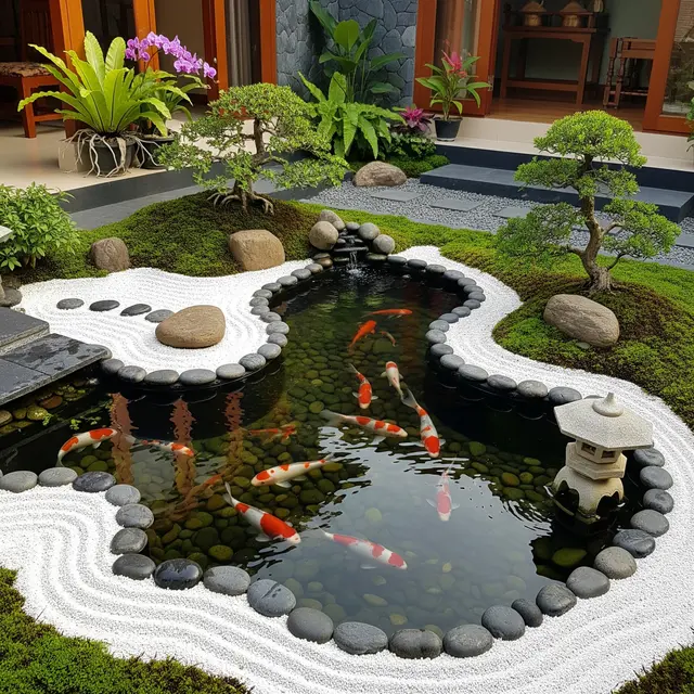 Kolam Ikan Gaya Jepang (Zen Garden) untuk Rumah Kecil