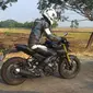 Yamaha Xabre terbaru tertangkap kamera tengah diuji di jalur Pantura. (facebook/Nashrul Aziz)