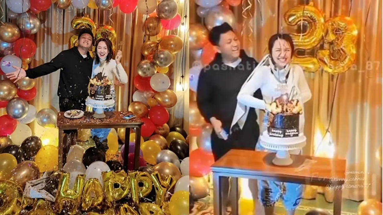 6 Potret Kejutan Romantis Denny Caknan di Ultah Happy Asmara ke-23, Meriah
