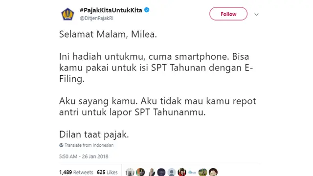 Pelesetan Dialog Dilan 1990