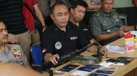 Direktur IV Tindak Pidana Narkotika Bareskrim Polri Brigjen Eko Daniyanto dalam rilis kasus pengungkapan bandar sabu di Medan, Kamis, 23 Maret 2017. (Liputan6.com/Reza Efendi)