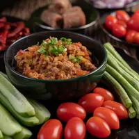 Ilustrasi oseng daging cincang pedas | Copyright freepik.com/Jcomp