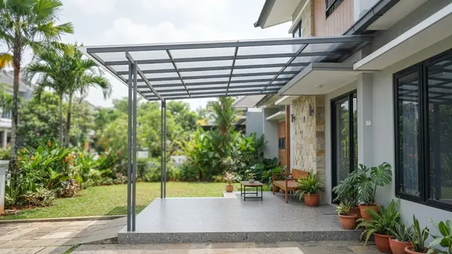 Model Kanopi Teras Besi yang Tidak Membuat Rumah Terlihat Berat