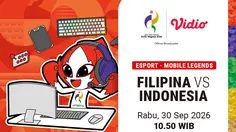 Filipina vs Indonesia - Asian Games 2026 Esports - Mobile Legends Quarter Final di Vidio