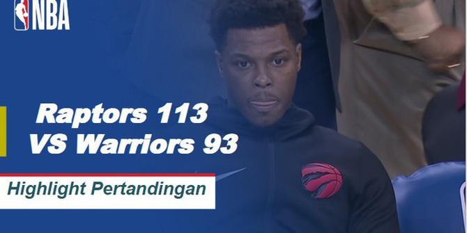 Cuplikan Pertandingan NBA : Raptors 113 vs Warriors 93