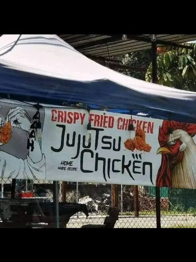 6 Spanduk Jualan Fried Chicken Ini Nyeleneh Banget, Pembeli Tepuk Jidat
