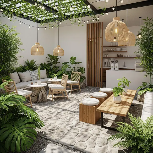 Model Teras Rumah Modern Cocok untuk Warung Kopi Kekinian