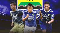 Persib - Febri Hariyadi, Dedi Kusnandar, dan Beckham Putra (Bola.com/Erisa Febri)
