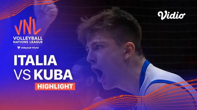 Berita Video, cuplikan pertandingan antara Italia Vs Kuba di VNL pada Sabtu (10/6/2023)
