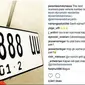 Pelat nomor berlatar putih (Instagram/polantasindonesia)