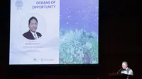 Deputi Bidang Koordinasi Sumber Daya Manusia, Ilmu Pengetahuan dan Teknologi dan Budaya Maritim, Safri Burhanudin saat menjadi Keynote Speaker dalam acara Indonesia Economic, Senin (01/07/2019).