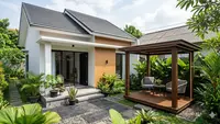 9 Ide Teras Rumah Minimalis Modern dengan Gazebo Mini, Tren Arsitektur Tropis Terbaru