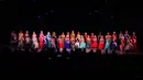 Sejumlah kontestan mengikuti putaran final Miss Senior America 2017 di Atlantic City, New Jersey (19/10). Kontes ini dimulai sejak 1971 dan bertujuan mempromosikan aspek rasa percaya diri bagi seorang wanita sepuh. (AFP Photo/Timothy A. Clary)