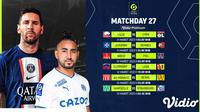 Jadwal Liga Prancis Akhir Pekan ini Live Vidio, 11-13 Maret : Lille Vs Lyon, Brest Vs PSG, Marseille Vs Strasbourg