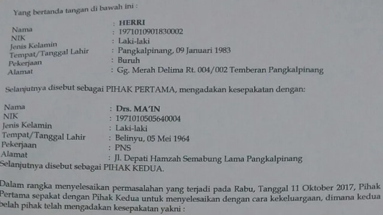 Video Aksi Guru Aniaya Siswa Bukan di Pangkalpinang, tapi...