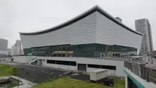 Eksterior Ariake Arena yang akan menjadi lokasi pertandingan Olimpiade Tokyo 2020 di Tokyo, Jepang (17/7/2020). Olimpiade Tokyo akan digelar di arena yang sama dengan mengikuti jadwal yang direncanakan sebelum ajang tersebut ditangguhkan akibat pandemi COVID-19. (Xinhua/Du Xiaoyi)