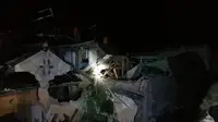 Tembok Lembaga Pemasyarakatan (lapas) Kelas IIB Cianjur, roboh akibat guncangan gempa magnitudo 5,6. (dokumentasi Kemenkumham)