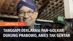 Menanggapi bergabungnya Golkar dan PAN di Koalisi Kebangkitan Indonesia Raya yang mengusung bakal capres Prabowo Subianto, Anies Baswedan menyatakan tidak gentar. Bagi Anies, pengalaman dalam pemilihan Gubernur DKI Jakarta 2017, menjadi bukti, bahwa ...