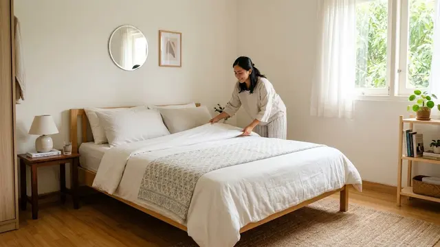 Cara Menata Kasur agar Kamar Kecil Terasa Luas/AI Generated