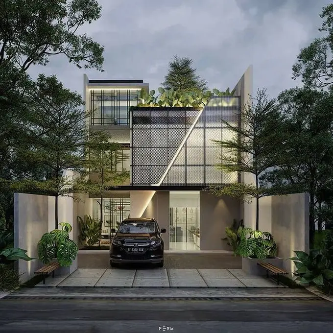 Rumah 2 Lantai Sederhana Gaya Eropa