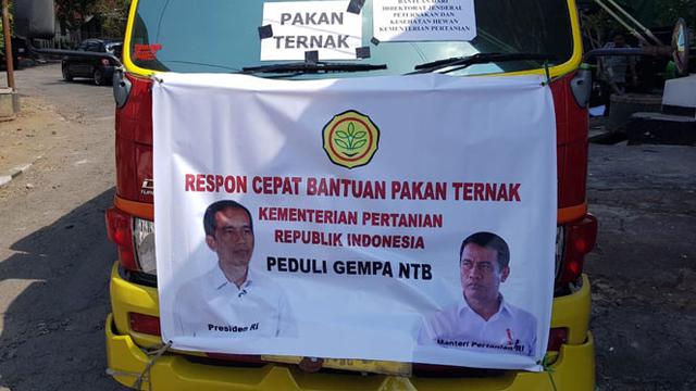 Kementan Serahkan Bantuan Pakan untuk Ternak Korban Bencana di Lombok