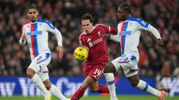 Bertanding dengan skuad pelapis, The Reds gagal menandingi pengalaman dan efektivitas tim tamu. Crystal Palace tampil disiplin dan tajam dalam transisi cepat. (AP Photo/Jon Super)