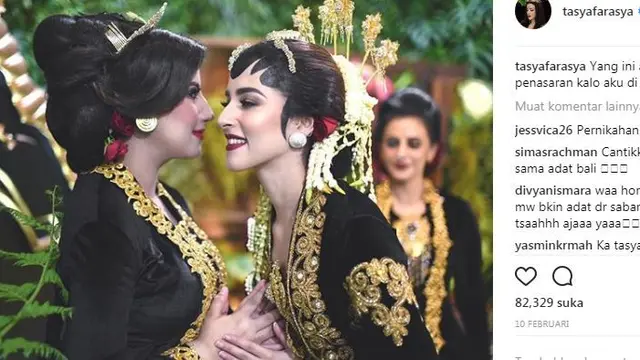 Busana adat saat pernikahan Tasya Farasya