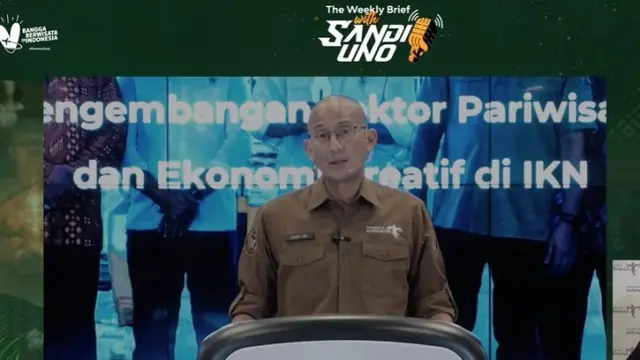Menparekraf Sandiaga Uno dalam The Weekly Brief with Sandi Uno, Rabu, 10 Januari 2024