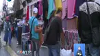 Para pedagang di Blok G dan Sky Bridge atau jembatan penyeberangan yang sebagian besar menjual pakaian sudah menggelar barang dagangannya kembali.